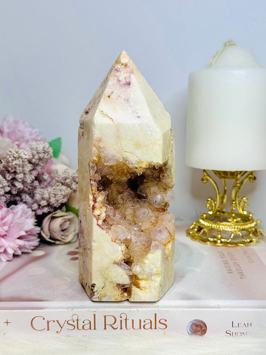 Large Druzy Pink Amethyst Tower 639g
