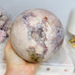 A Collectors Piece ~ Huge Druzy Pink Amethyst High Grade Sphere On Stand 2.7KG 12cm