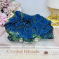 High Grade Azurite Slab with Malachite Inclusions on Stand 12cm