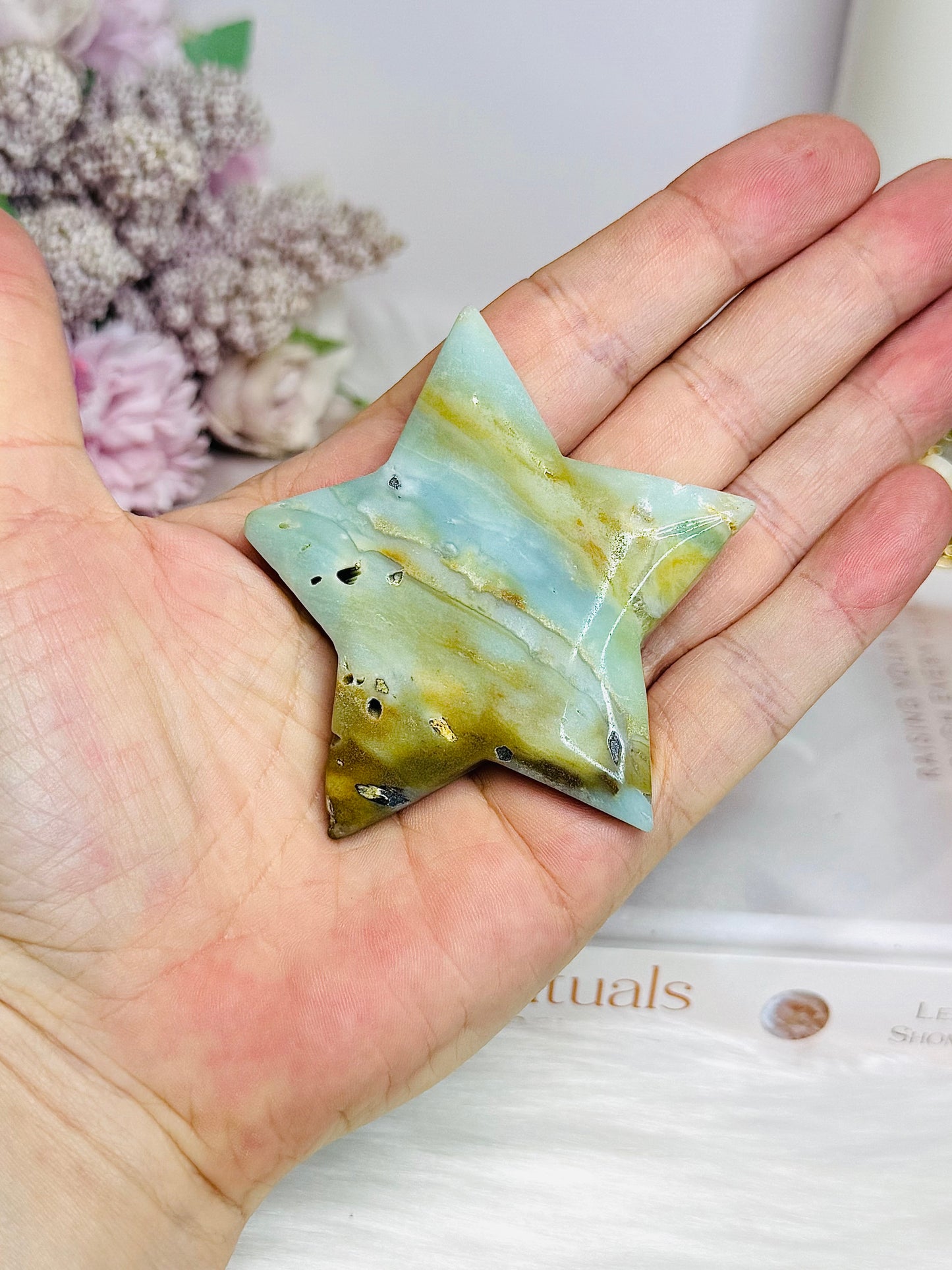 Caribbean Calcite Carved Star