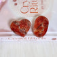 High Grade Sparkling Incredible Golden Sunstone Carved Heart & Palmstone Set