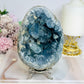 Huge Deep Blue Celestite Cluster Egg On Stand 1.8KG