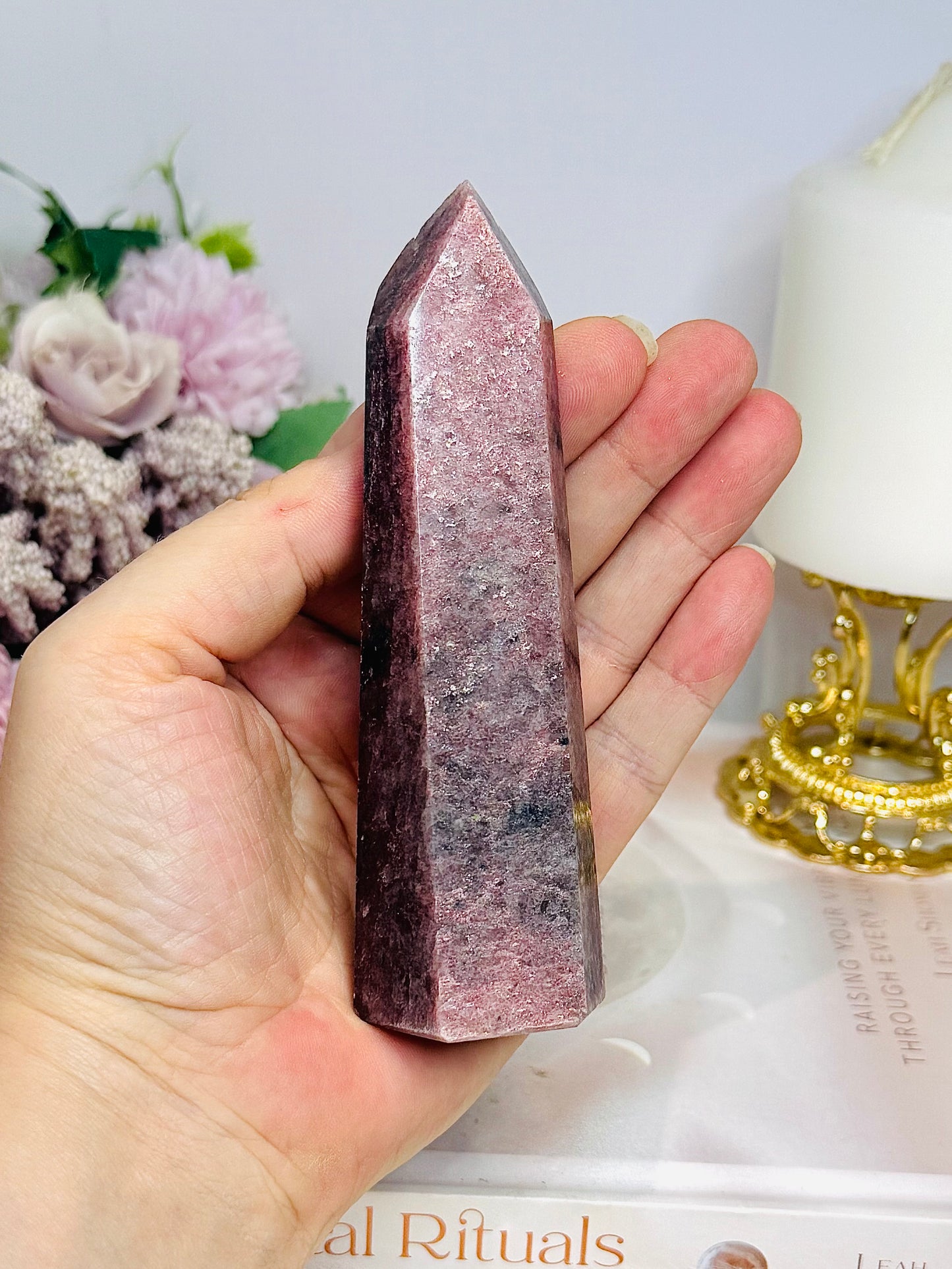 Strawberry Quartz High Grade Tower 12cm