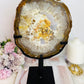 Absolutely Spectacular Statement Piece!! Natural Large Druzy Agate Portal On Stand 30cm 1.85KG