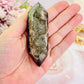 Divine High Grade Druzy Agate Double Terminated Point On Gold Stand 9.5cm From Brazil