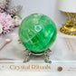 Large Green Fluorite Sphere Full of Rainbows 557g
