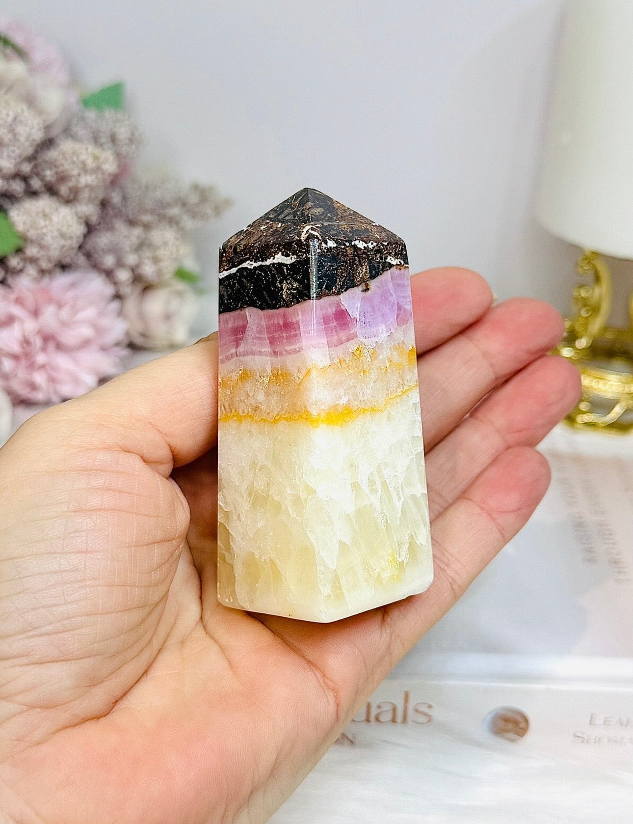 Pink Aragonite Tower 8cm