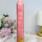 Rare Large Thulite Tower with Epidote Inclusions 19cm