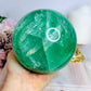 Huge High Grade Green Fluorite Sphere with Rainbows on Stand 2.4KG