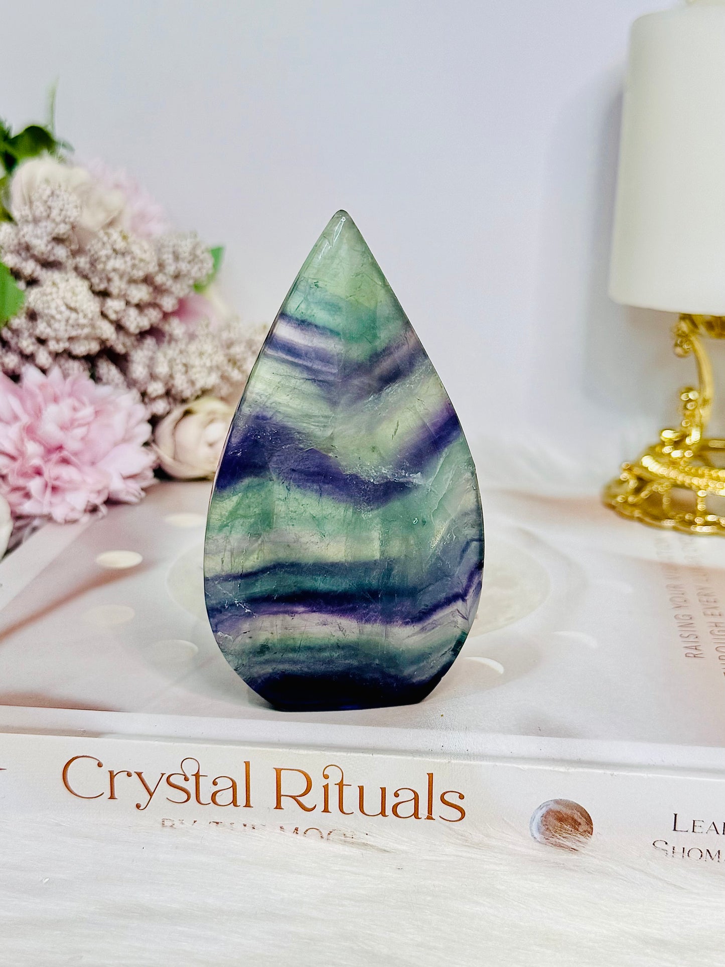 Rainbow Fluorite Flame 10cm