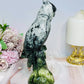 Large Chunky Jade Carved Parrot 20.5cm 770g