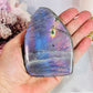 Incredible Pink, Purple & Blue Flash Natural Labradorite Polished Freeform 330grams