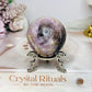 Pink Tourmaline Sphere on Stand 206g