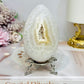 Large Druzy Agate Egg on Stand 9cm 423g