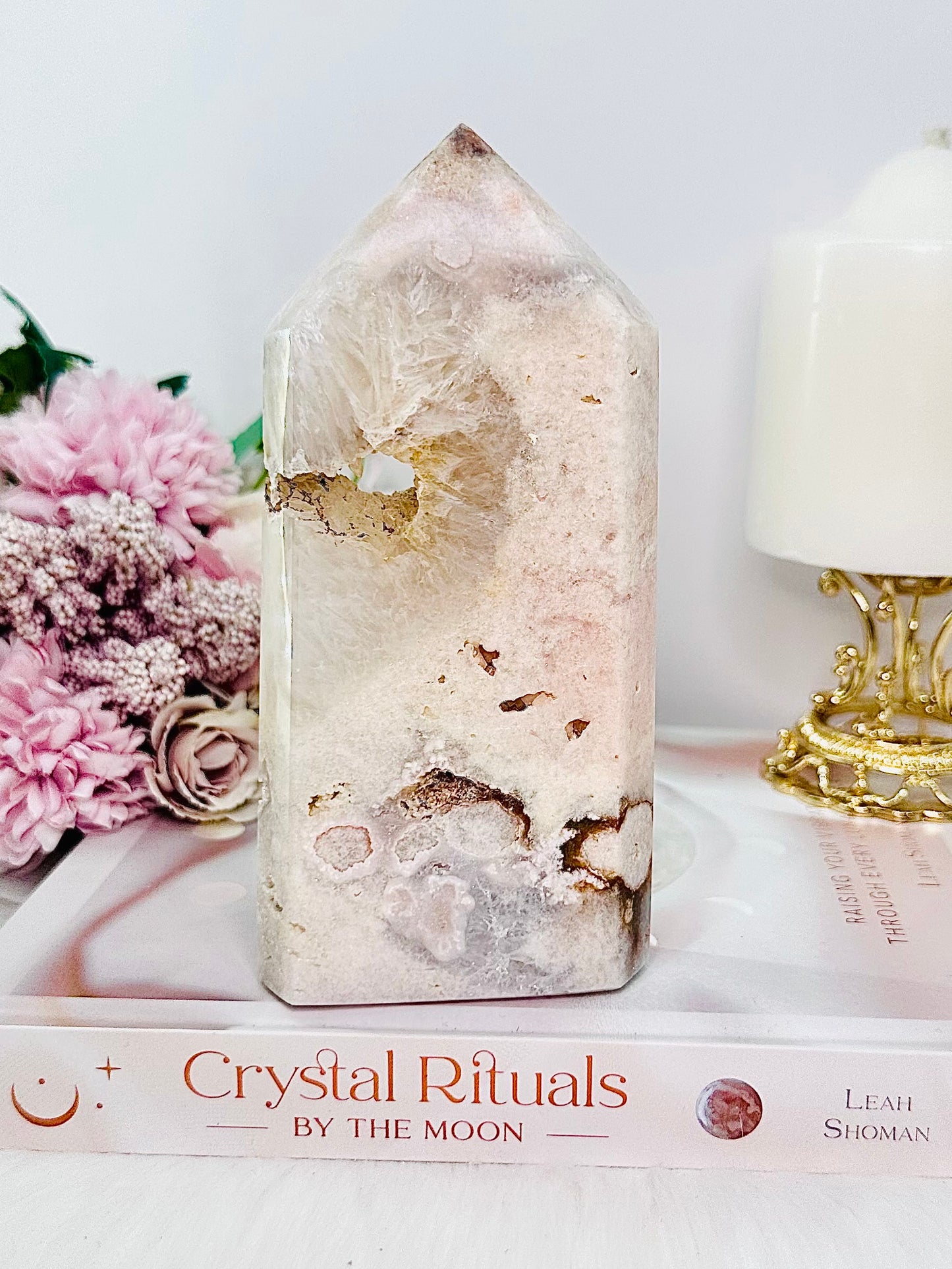 Cleansing & Calming ~ Incredibly Gorgeous Large Chunky Pink Amethyst Druzy Tower 21cm From Argentina