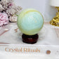 Blue Calcite Sphere On Stand 319g