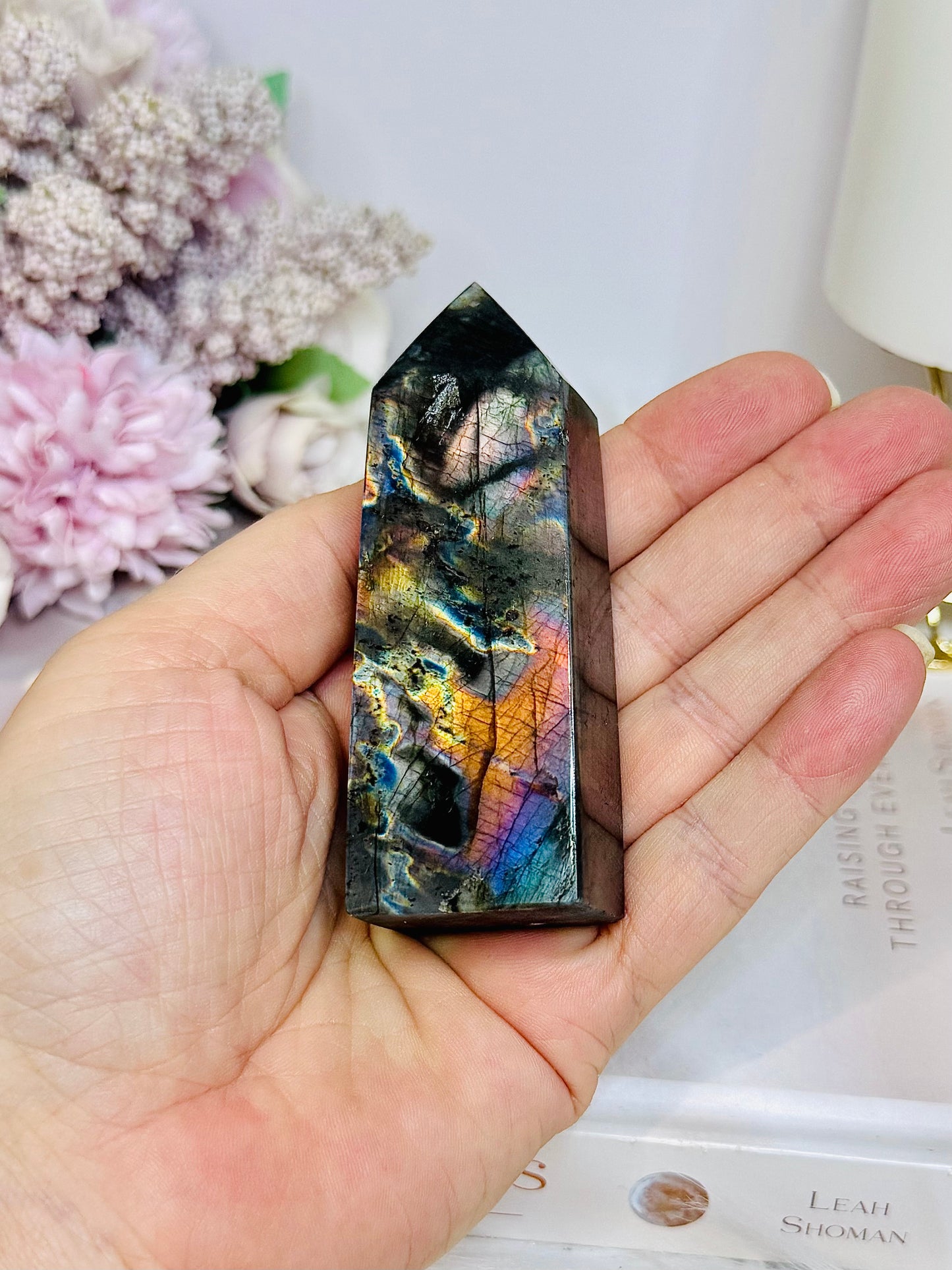 High Grade Labradorite Tower Full of Flash 8.5cm