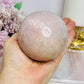 Large Pink Amethyst Druzy Sphere on Stand 610g