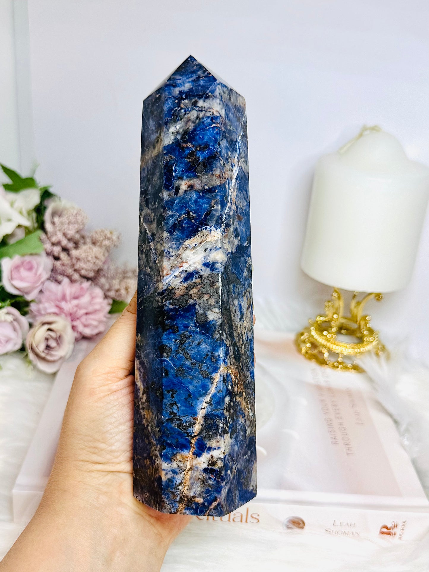 Large Sunset Sodalite Chunky Tower 19cm 753g
