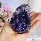 Deep Purple 381gram Amethyst Base Cut Cluster From Brazil