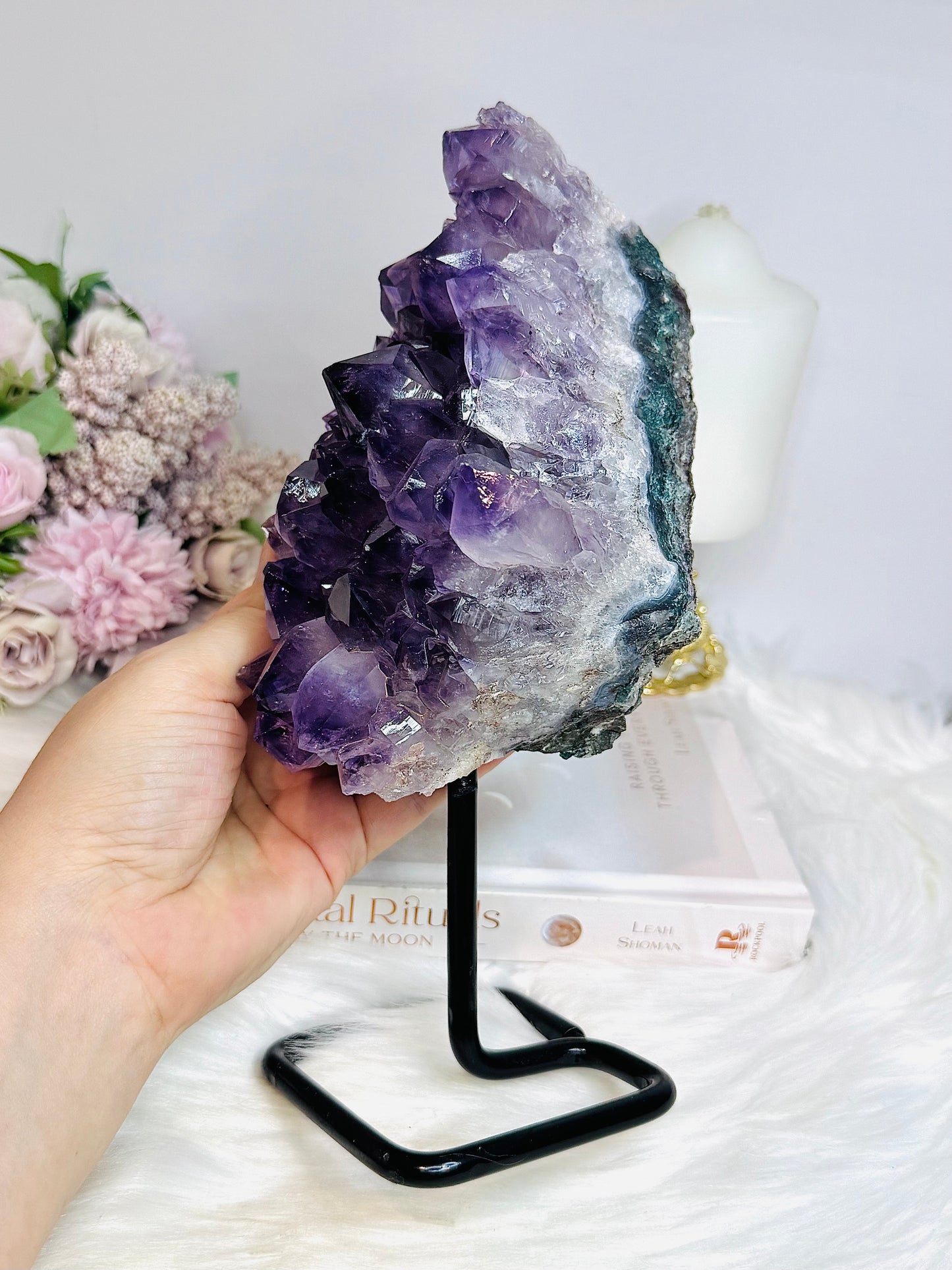 Large High Grade Amethyst Cluster on Stand 25cm 1.59KG