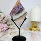 Crazy Lace Amethyst Diamond on Stand 18cm