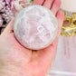 Classy & Fabulous 351gram Druzy Pink Amethyst Sphere On Stand From Brazil