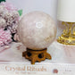 Large Pink Amethyst Druzy Sphere on Stand 610g