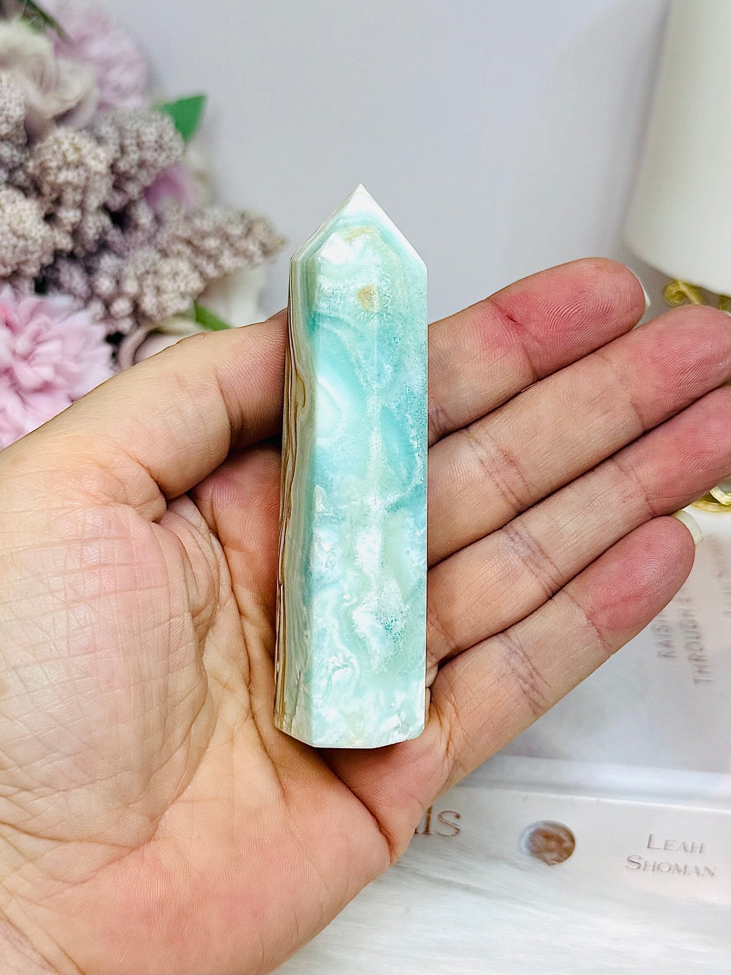 Blue Aragonite Tower 9cm