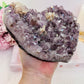 Classy & Fabulous Huge Stunning 22cm (Inc Stand) 1.87KG Amethyst Cluster Heart on Rose Gold Stand From Brazil ~ Exquisite Piece