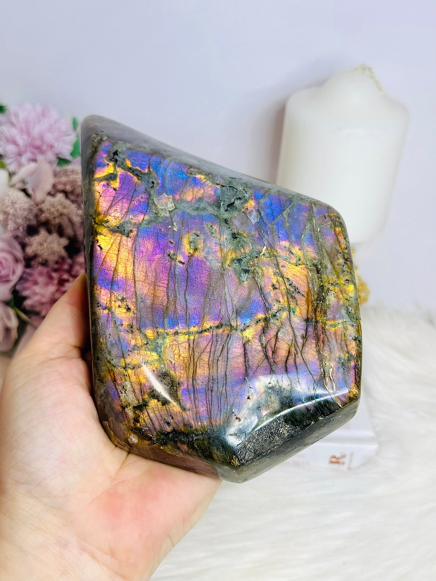 Exquisite Polished Labradorite Freeform 17cm 1.19KG