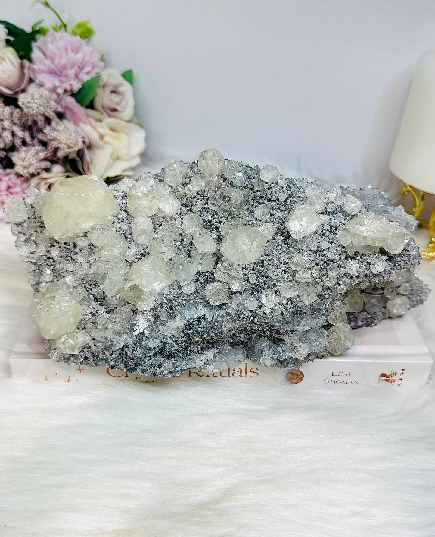 Huge Diamond Calcite Druzy Freeform (UV Reactive) 1.75KG 23cm