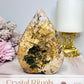 Pink Amethyst Druzy Carved Flame | Freeform 12cm 243grams