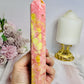 Rare Large Thulite Tower with Epidote Inclusions 19cm