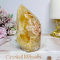 Chunky Flower Agate Flame 10cm 431g