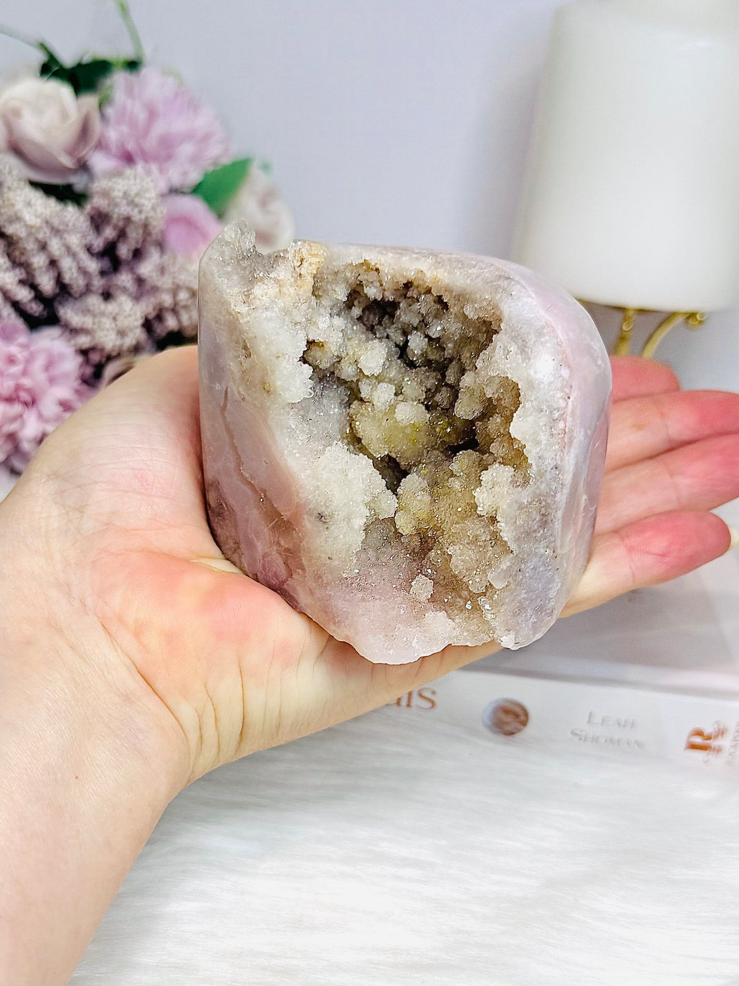 Large Natural Pink Amethyst Druzy Freeform 424g