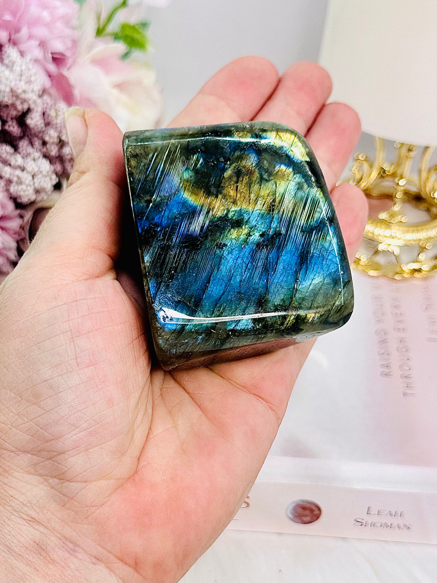 Beautiful 215gram Labradorite Freeform with Beautiful Flash