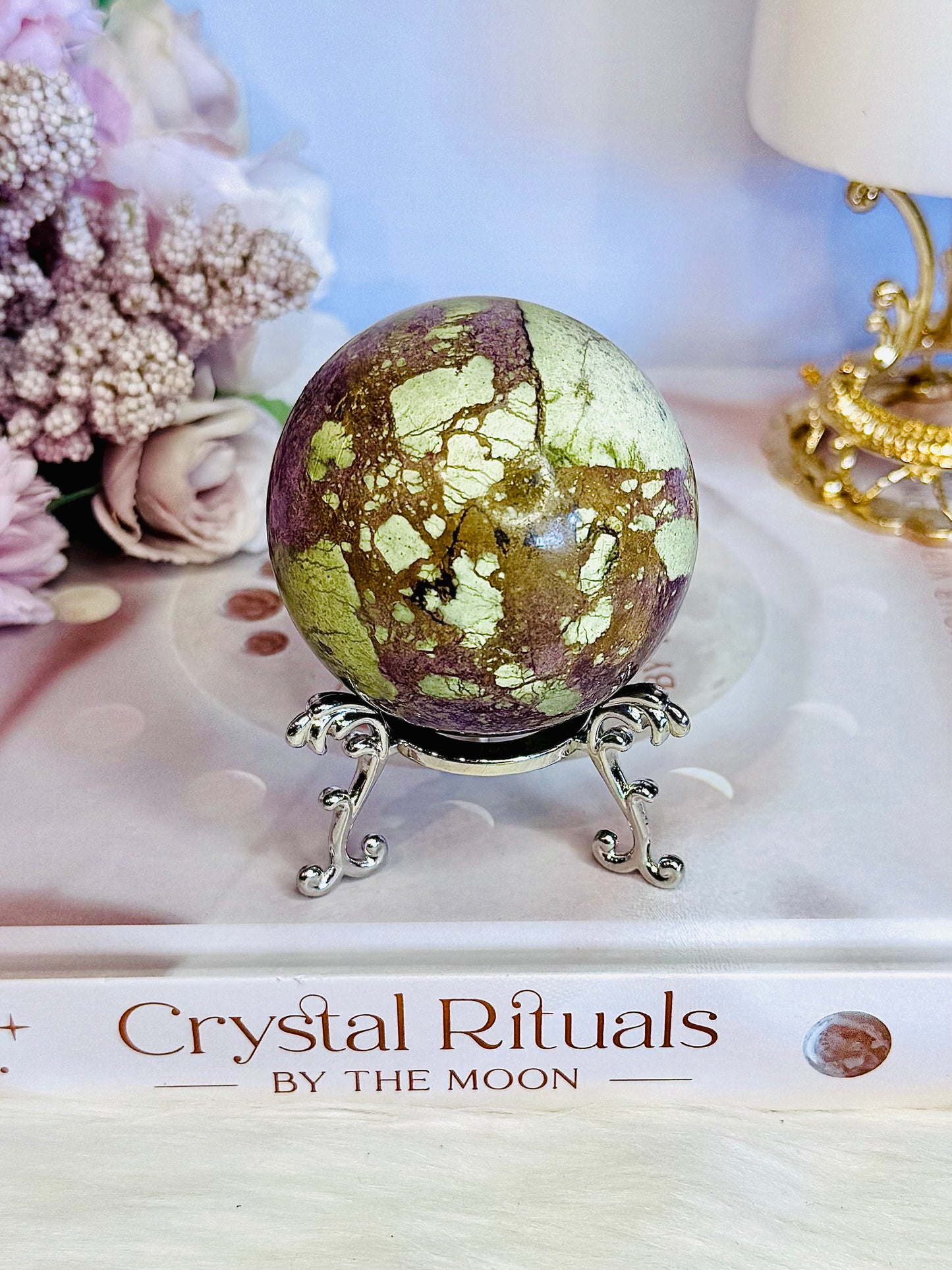 Rare & Gorgeous Stitchtite | Atlantisite Sphere 6cm On Stand