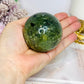 Large Druzy Prehnite Sphere on Stand 357g