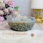 Natural Agate Carved Bowl Filled with Clear Quartz Tumbles 443g