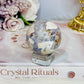 Rare Blue Flower Agate Sphere on Stand 152g