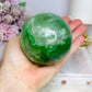 Large Green Fluorite Sphere Full of Rainbows 777g