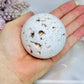 Large White Druzy Agate Sphere on Stand 297g
