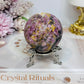 High Grade Pink Tourmaline Sphere on Stand 260g