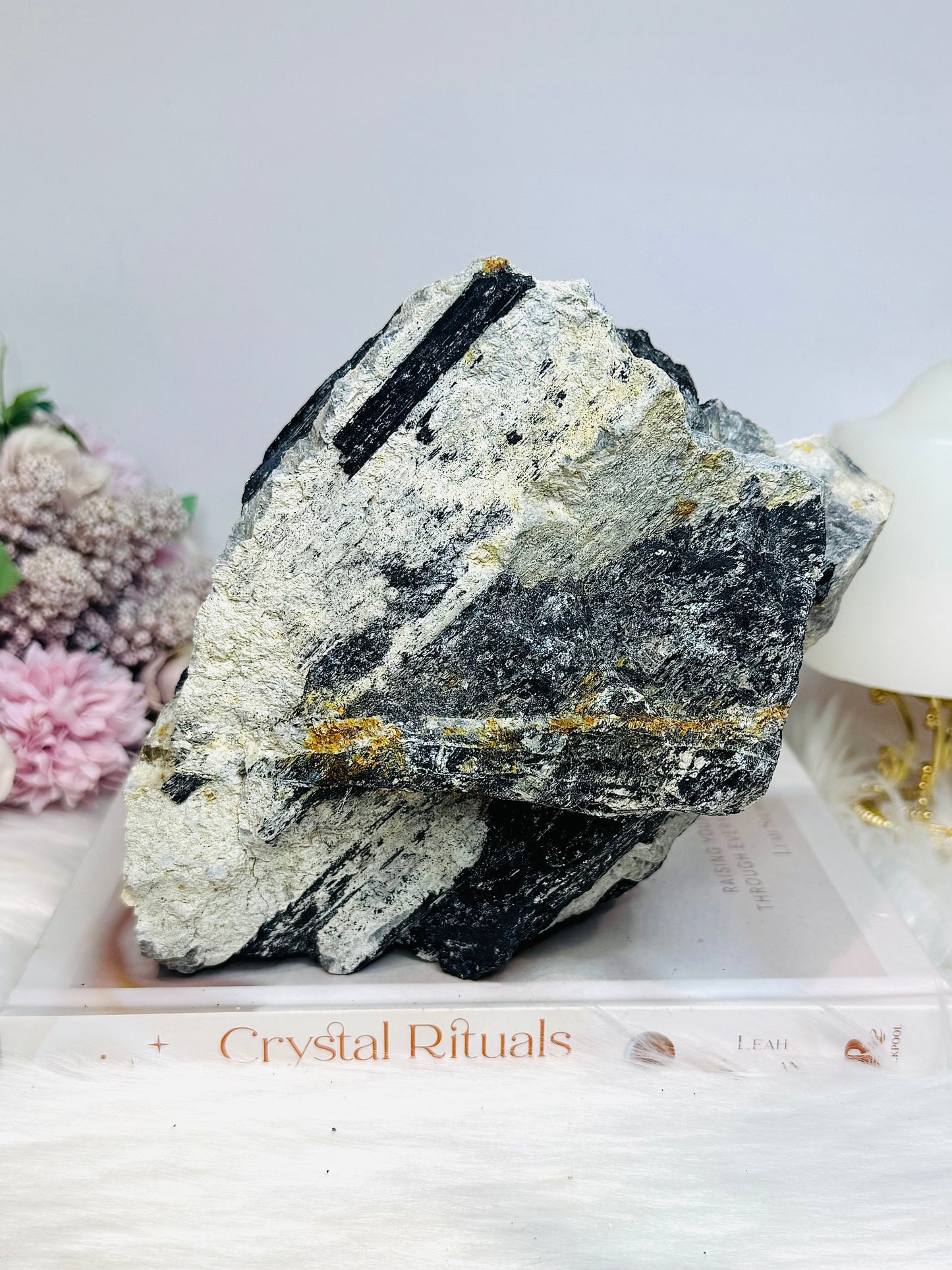 Huge Black Tourmaline Specimen 2.9KG