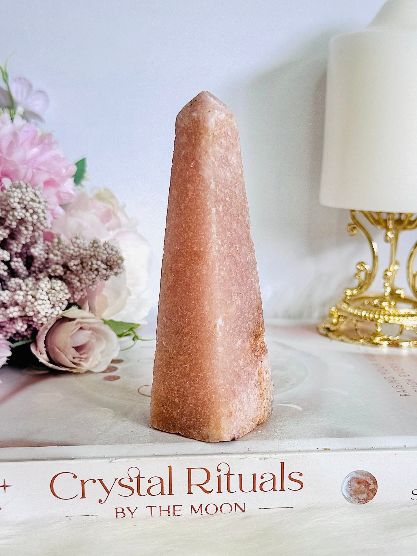 Pink Amethyst Tower | Obelisk 10cm Reduced as Surface Crack At Back