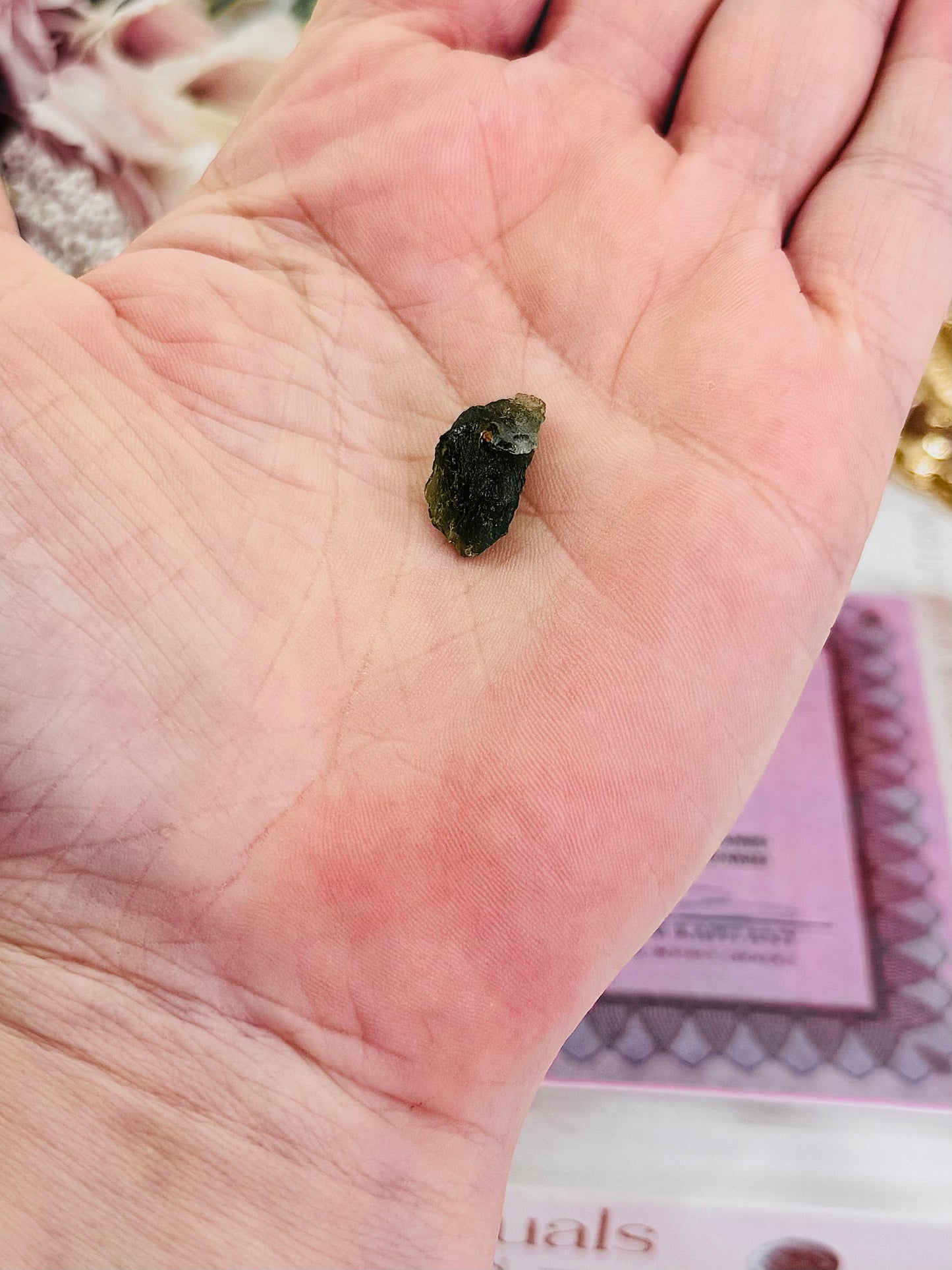 Out Of This World!!! Incredible Natural Rare Moldavite Tektite 1.2grams with Certificate of Authenticity