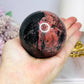 Large Rhodonite Sphere on Stand 626g