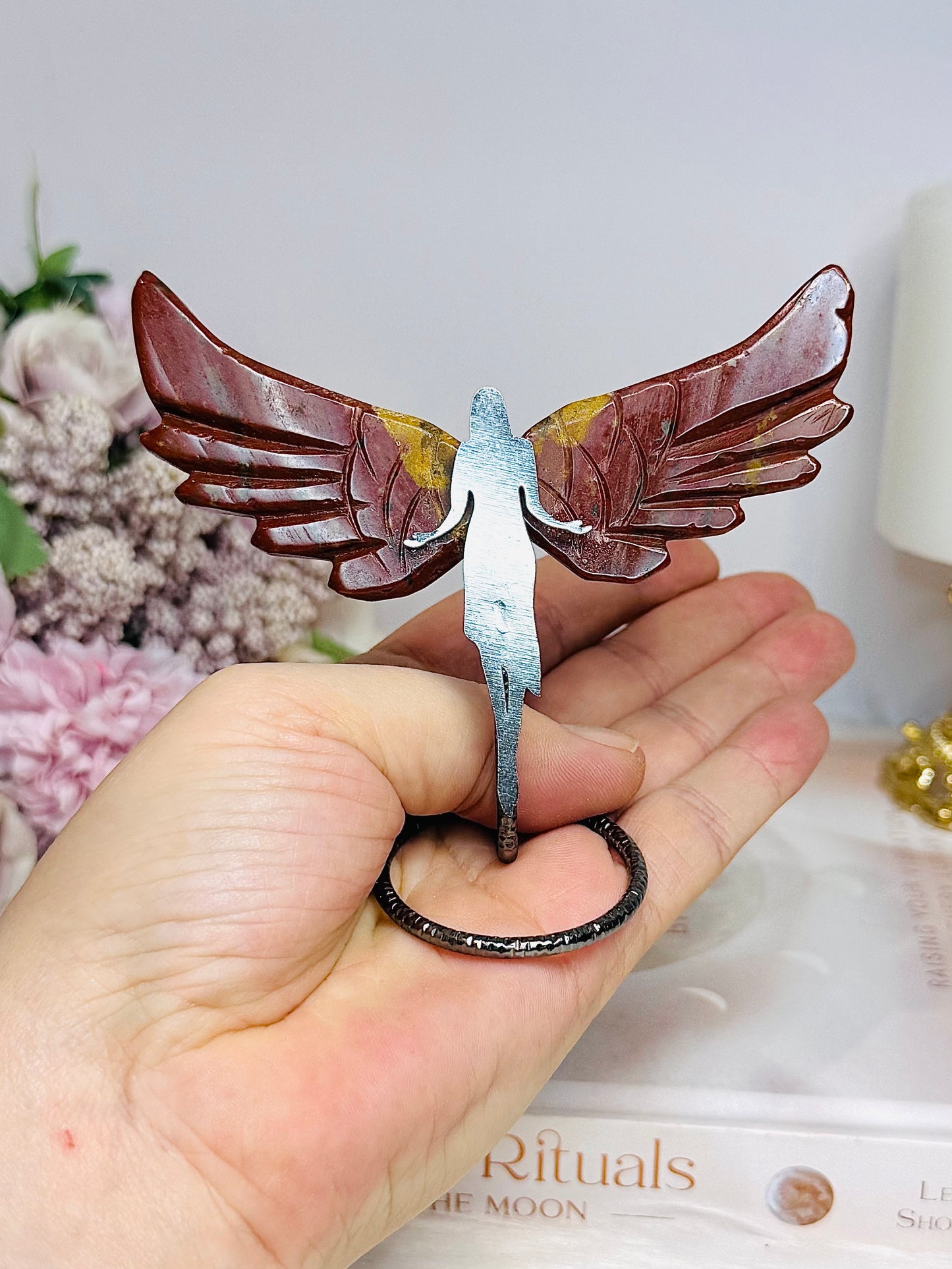 Red Jasper Angel Wings 10cm