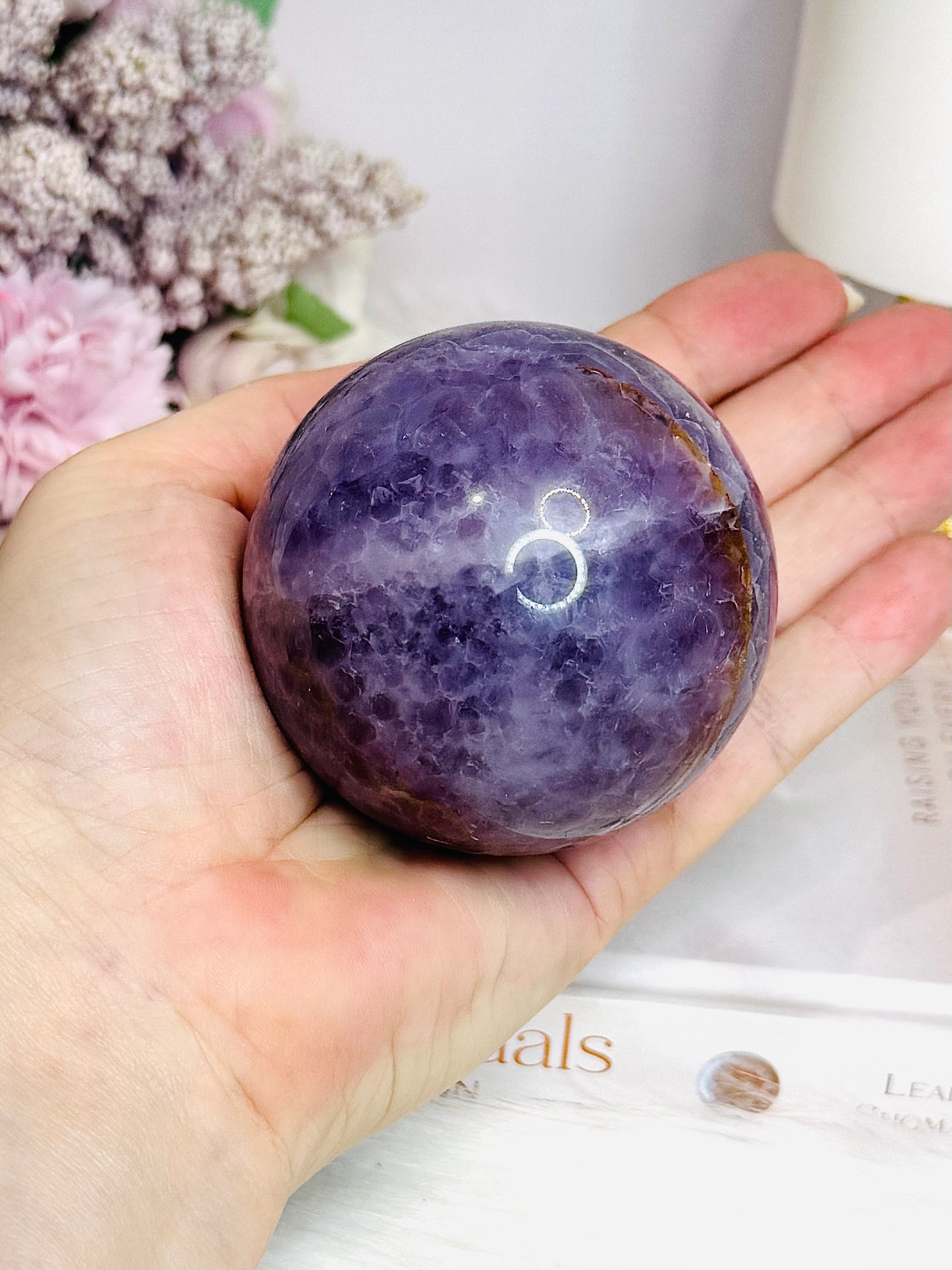 Large Crazy Lace Agate Sphere on Stand 378g